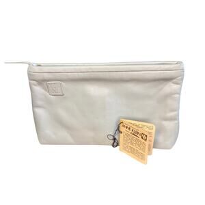Anne Klein for Calderon | Vintage Light Gray Leather Clutch Purse